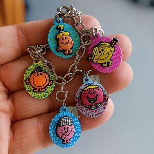 Vintage Mr. Men & Little Miss Enamel Charm Bracelet – Roger Hargreaves Series